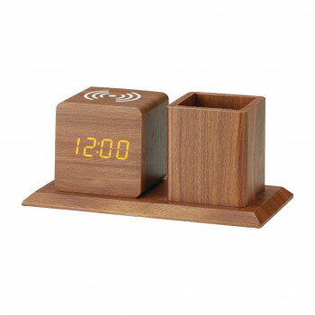 アイトック ペンホルダー付ワイヤレス充電クロック 6193 4296-037【お寄せ品、返品キャンセル不可。欠品終売時連絡あり】