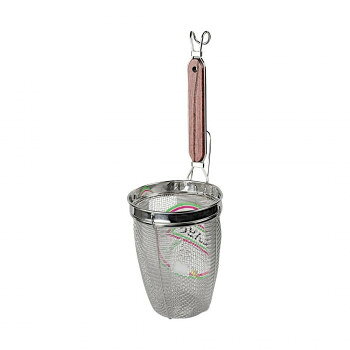 孔雀　18-8木柄うどんてぼ　深型　041038【お寄せ品、返品キャンセル不可。欠品終売時連絡あり】