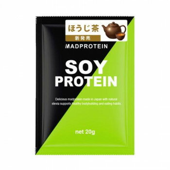 【メール便】 MADPROTEIN(マッドプロテイン) シリーズ　SOYPROTEIN(ソイプロテイン)ほうじ茶 20g×5袋【お寄せ品、返品キャンセル不可。欠品終売時連絡あり】