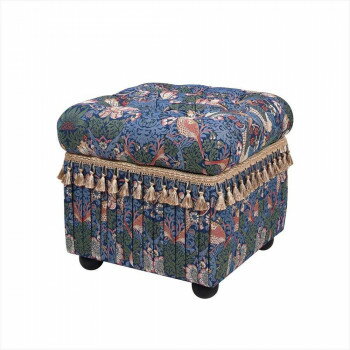 【メーカー直送（大型）】ジェニファーテイラー いちご泥棒 収納付スツール Strawberry Thief 33109ST【お寄せ品、返品キャンセル不可。欠品終売時連絡あり】