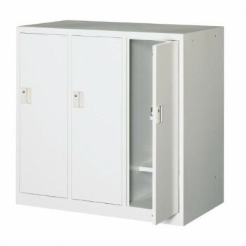 【直送品】ミニロッカー(シリンダー錠) 3人用 ホワイト COM-MLK3-W【お寄せ品、返品キャンセル不可。欠..