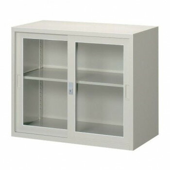 【直送品】A4対応書庫/D:515タイプ 引違枠付書庫(ガラス戸) H750 棚板1枚付 ニューグレー COM-FJG52-G7..