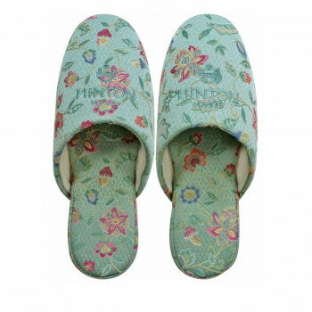 【直送品】アセット スリッパ MINTON ベーシックジャガード グリーン MT28008-G【お寄せ品、返品キャンセル不可。欠品終売時連絡あり】