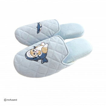 【直送品】アセット スリッパ モフサンド ヒール付きソフト ブルー MS26001-B【お寄せ品、返品キャンセ..