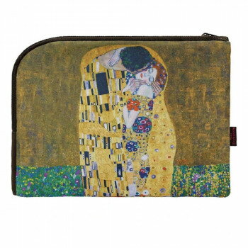 【メール便】 名画フラットポーチ クリムト 「キス」 AP-01008【お寄せ品、返品キャンセル不可。欠品終売時連絡あり】