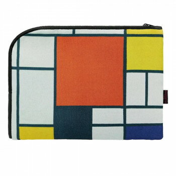 【メール便】 名画フラットポーチ モンドリアン 「コンポジション ライン＆カラー」 AP-01011【お寄せ..
