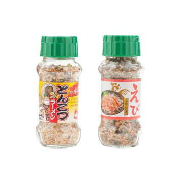 【直送品】みなり えびふりかけ 85g・とんこつラーメンふりかけ 80g　各15個セット【お寄せ品、返品キャンセル不可。欠品終売時連絡あり】 parusu-11977411 ヘルシー救急BOX パッケージ画像