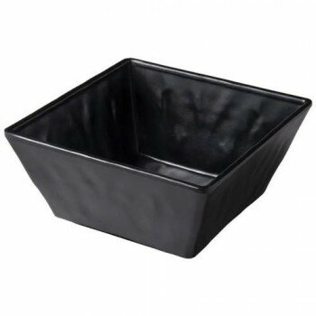 福井クラフト　18cmスクエア角鉢　黒マット 83360260【お寄せ品、返品キャンセル不可。欠品終売時連絡あり】