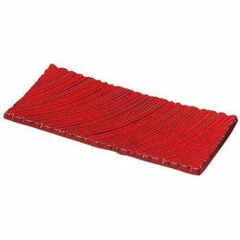 福井クラフト　34cmしのぎ波彫皿　根来塗 51060640【お寄せ品、返品キャンセル不可。欠品終売時連絡あり】