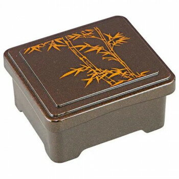 福井クラフト　ミニ丼重 青パール竹(一色絵) 蓋親セット 12030670【お寄せ品、返品キャンセル不可。欠品終売時連絡あり】