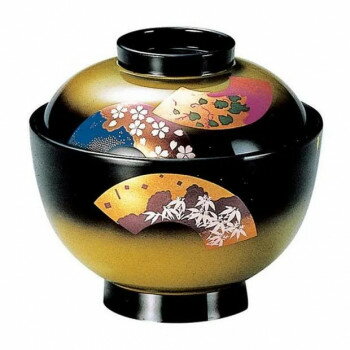 （食洗機対応）3.8寸京型椀　扇面(内黒)　33024080【お寄せ品、返品キャンセル不可。欠品終売時連絡あ..