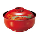 (食洗機対応)5寸ゆり型煮物椀 朱短冊松(内黒) 32601890【お寄せ品、返品キャンセル不可。欠品終売時連絡あり】(3)