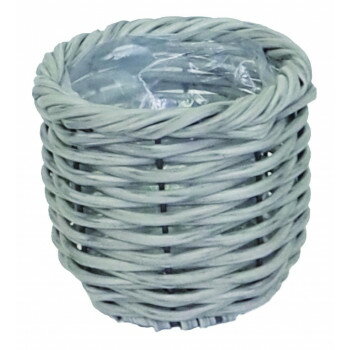 村田屋産業 フェイクラタンポット Gray S 3589【お寄せ品、返品キャンセル不可。欠品終売時連絡あり】