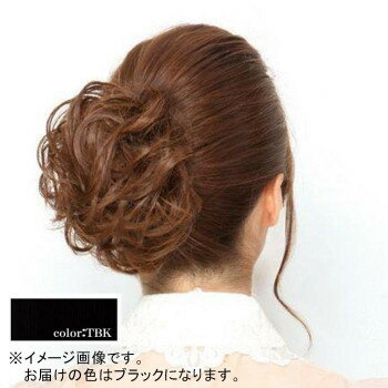 【メール便】 ★プリシラ シュシュウィッグ ラウンドカール VS-34 耐熱　TBK・ブラック【お寄せ品、返品キャンセル不可。欠品終売時連絡あり】