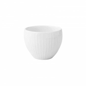 44167 波佐見焼 白磁草林彫 デザートカップ 275ml【お寄せ品、返品キャンセル不可。欠品終売時連絡あり】