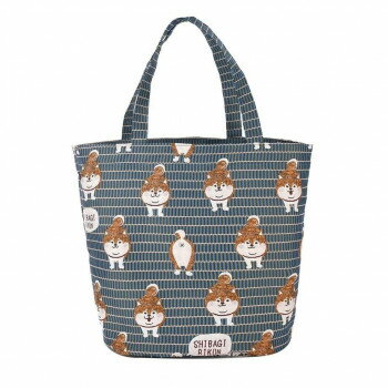 Handbag Type - クスグルジャパン コブラン織りバッグ トートバッグ 柴尻君柄 ブルー 25-8171【お寄せ品、返品キャンセル不可。欠品終売時連絡あり】