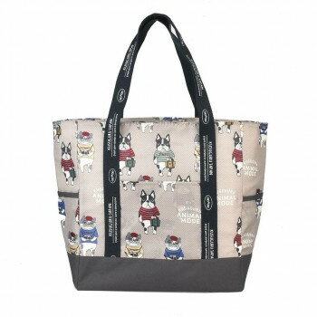 Tote Bag Type - クスグルジャパン 保冷・保温バッグ 保冷・保温トートバッグ アニマルモード柄 ベージュ 25-8188【お寄せ品、返品キャンセル不可。欠品終売時連絡あり】