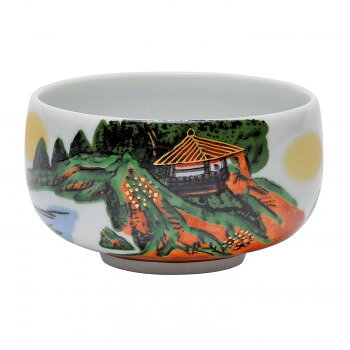 九谷焼茶碗 山水 5310000061071【お寄せ品、返品キャンセル不可。欠品終売時連絡あり】