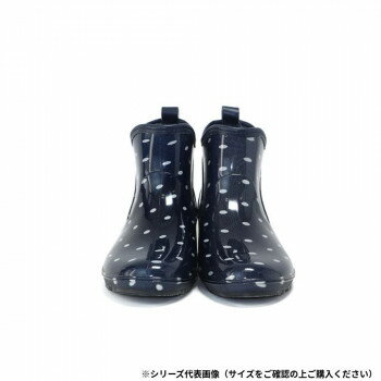 阪神素地 LB8307 婦人ガーデニングショートレインブーツ LL ドットネイビー【お寄せ品、返品キャンセル不可。欠品終売時連絡あり】 3