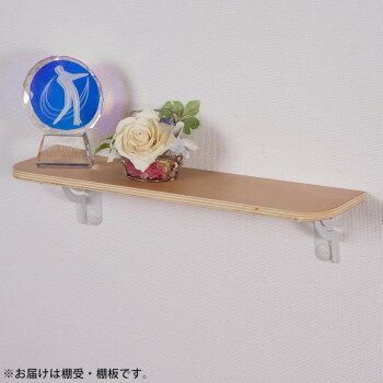 【直送品】KGY(ケイ・ジー・ワイ工業) プラスターシェルフ 木目 120×450×10mm PS-1245W【お寄せ品、返品キャンセル不可。欠品終売時連絡あり】