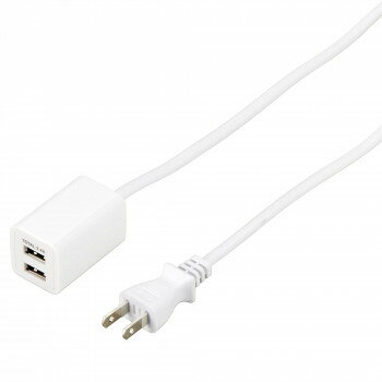 YAZAWA(ヤザワコーポレーション) USBタップ2ポート2.4A1mホワイト H72012UWH【お寄せ品、返品キャンセル不可。欠品終売時連絡あり】 YAZAWA(ヤザワコーポレーション) USBタップ2ポート2.4A1mホワイト H72012UWH【お寄せ品、返品キャンセル不可。欠品終売時連絡あり】