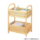【直送品】ラタン ランドリーワゴン CS-61【お寄せ品、返品キャンセル不可。欠品終売時連絡あり】