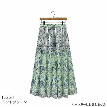 スカート ブロックプリントディンティ A MGR 43522150126【お寄せ品、返品キャンセル不可。欠品終売時連絡あり】