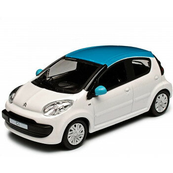 ホンウェル シトロエン C1 ホワイト/グリーン 1/43スケール 432741【お寄せ品、返品キャンセル不可。欠..