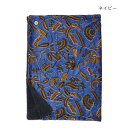 ブランケット アフリカンプリント ネイビー 14123006147【お寄せ品、返品キャンセル不可。欠品終売時連絡あり】