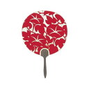 日本製(MADE IN JAPAN) うちわ 千代女 (赤) 片面透かし 2102【お寄せ品、返品キャンセル不可。欠品終売時連絡あり】