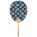 日本製(MADE IN JAPAN) うちわ 日本一 (紺) 2365【お寄せ品、返品キャンセル不可。欠品終売時連絡あり】
