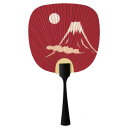 【メール便】 日本製(MADE IN JAPAN) 豆都うちわ 富士(赤) 3509【お寄せ品、返品キャンセル不可。欠品終売時連絡あり】