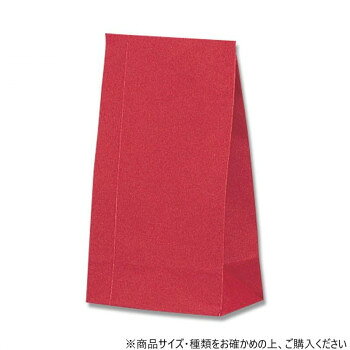 シモジマ HEIKO(ヘイコー) 004053400 角底袋 No.4 未晒無地 赤 100枚【お寄せ品、返品キャンセル不可。欠品終売時連絡あり】