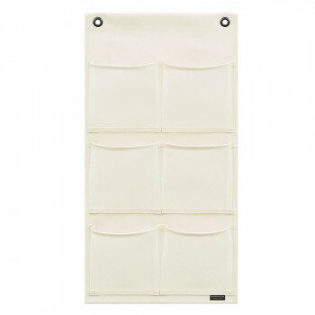 日本製 SAKI(サキ) ウォールポケット マチ付 ポストカード(6P) W-430 オフホワイト【お寄せ品、返品キャンセル不可。欠品終売時連絡あり】