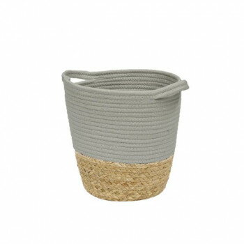 Laundry Containers - 大橋新治商店 ロープバスケット グレー K7 16-307【お寄せ品、返品キャンセル不可。欠品終売時連絡あり】