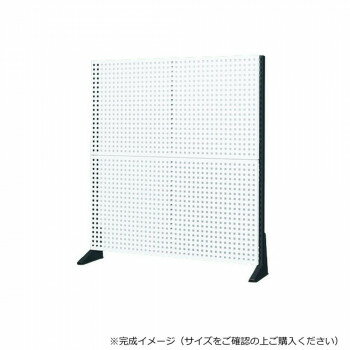 【直送品】サカエ ポール型架台 パンチングパネル付 900×65×1010mm パールホワイト KP-M90PW【お寄せ品..