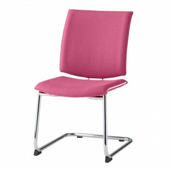 【直送品】藤沢工業(TOKIO)　ミーティングチェア　FMP-2F-S ピンクローズ(ヌノ)【お寄せ品、返品キャン..