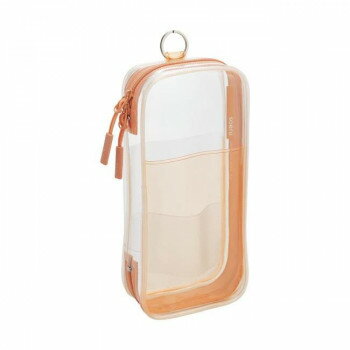 LIHIT LAB.(リヒトラブ) soeru ラウンドジップペンケース アプリコットティー A8103-21【お寄せ品、返品キャンセル不可。欠品終売時連絡あり】