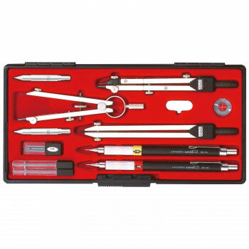 KD型製図器 SE 14品組 鉛筆製図セット 010-0005【お寄せ品、返品キャンセル不可。欠品終売時連絡あり】