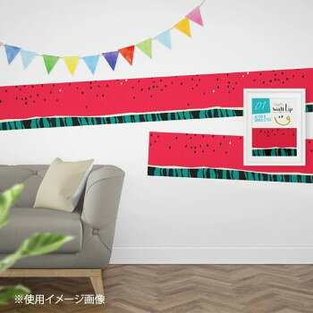 WallLip ポイントメイク用ウォールペーパー 約28cm×2.5m スイカ WL-280109【お寄せ品、返品キャンセル不可。欠品終売時連絡あり】