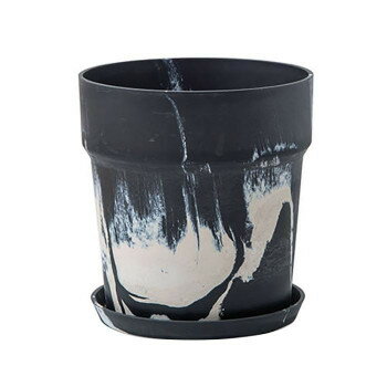 81040 アーバンプランツポット マーブル チャコール/ミルク【お寄せ品、返品キャンセル不可。欠品終売..