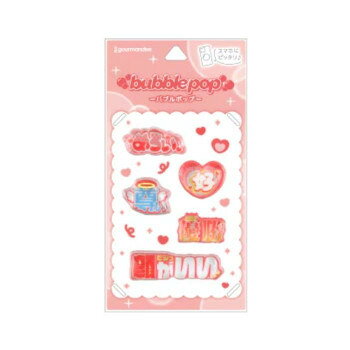 ※代引き不可 同梱不可※北海道、沖縄、離島送料は別途お見積り。※手配完了後は、ご注文キャンセルを承る事が出来ません。指定日可能の表示以外の商品はご指定日不可です。メーカーより取り寄せ商品のため、在庫状況によっては欠品・廃盤の可能性があります。あらかじめご了承ください。スマートフォンケース、ノートパソコンなどに貼って簡単にカスタマイズできます。※本品は強粘着のステッカーですので、機器本体ではなくケースに貼ることを推奨いたします。※貼付面の形状・材質によっては、本品が正しく貼り付かない場合がございます。※お客様のお使いのモニター設定、お部屋の照明等により実際の商品と色味が異なる場合がございます。※諸般の事情につき、予告なくデザインや仕様が変更になる場合があります。サイズ(1)約H17×W38mm、(2)約H23×W29mm、(3)約H23×W30mm、(4)約H19×W30mm、(5)約H19×W59mm、厚み:約5mm個装サイズ：1×17×9cm重量個装重量：20g素材・材質PVC/樹脂仕様(C)2026 Gourmandise Inc.生産国中国・広告文責（有限会社パルス・048-551-7965）fk094igrjs