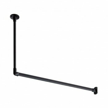 【直送品】30017019 トーソー(TOSO) ハンギングバーH1 天井付Lセット ブラック 1400X150mm【お寄せ品、返品キャンセル不可。欠品終売時連絡あり】