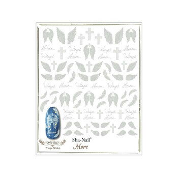 【メール便】 Sha-Nail More 写ネイル ネイルシール Wings (White) MW-002【お寄せ品、返品キャンセル不可。欠品終売時連絡あり】 【メール便】 Sha-Nail More 写ネイル ネイルシール Wings (White) MW-002【お寄せ品、返品キャンセル不可。欠品終売時連絡あり】