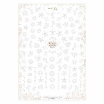 【メール便】 Sha-Nail Pro 写ネイル ネイルシール Cotton Marine Lace (White)/コットンマリンレース(ホワイト) CTML-002【お寄せ品、返品キャンセル不可。欠品終売時連絡あり】