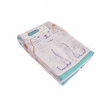 無撚糸アザラシフェイスタオル2枚組 パープル SI-24125-2PU【お寄せ品、返品キャンセル不可。欠品終売時連絡あり】