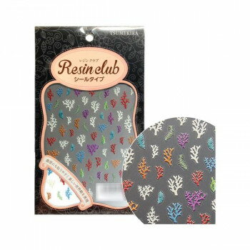 【メール便】 レジンクラブ　レジンシール　珊瑚　(両面印刷)　RC-COR-101【お寄せ品、返品キャンセル..