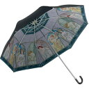 ユーパワー 名画折りたたみ傘 ミュシャ「時の流れ」 AU-02521【お寄せ品、返品キャンセル不可。欠品終売時連絡あり】