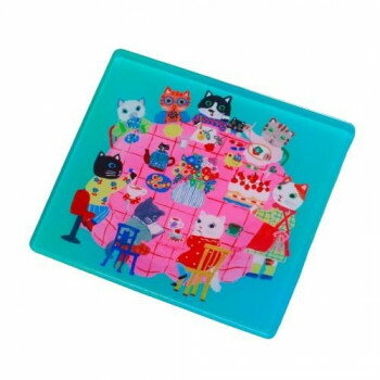 【メール便】 北岸由美 捺印マット ねこの晩餐 ktgs-mt-01【お寄せ品、返品キャンセル不可。欠品終売時連絡あり】