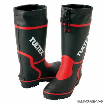 アイトス 4701 カラー長靴 ブラック×レッド 26.5cm【お寄せ品、返品キャンセル不可。欠品終売時連絡あ..